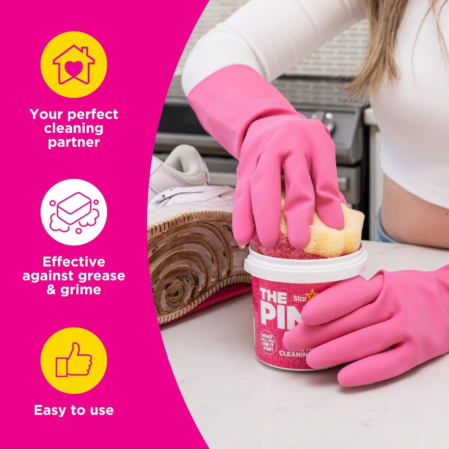image:imageStardrops The Pink Stuff SQeeZY Miracle Dual Sided Scrubber Sponge Scratch Free Solution for Ultimate Home Cleaning Perfect for Kitchens Bathrooms and Outdoor Use 3Pack