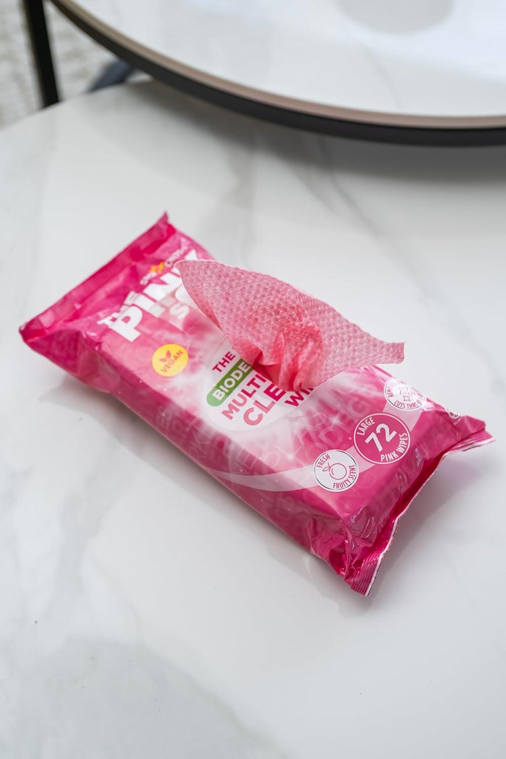 image:imageStardrops The Pink Stuff Miracle MultiPurpose Cleaning Wipes 216 Count Tough on Grease Grime and Dirt AllPurpose Cleaner for Kitchen Bathroom and More