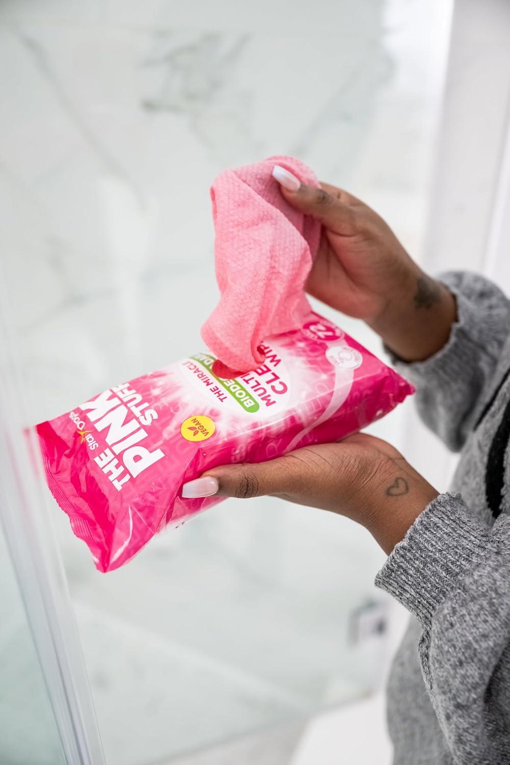 image:imageStardrops The Pink Stuff Miracle MultiPurpose Cleaning Wipes 216 Count Tough on Grease Grime and Dirt AllPurpose Cleaner for Kitchen Bathroom and More