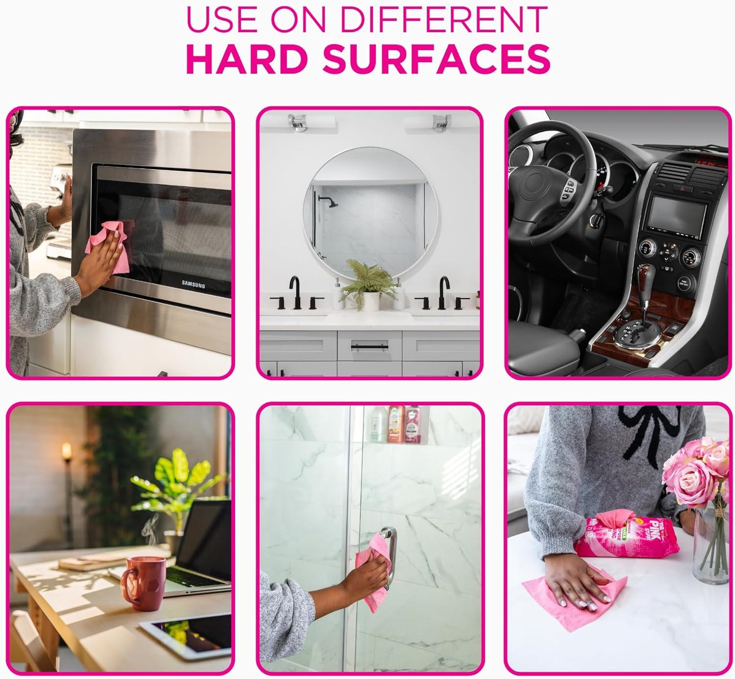 image:imageStardrops The Pink Stuff Miracle MultiPurpose Cleaning Wipes 216 Count Tough on Grease Grime and Dirt AllPurpose Cleaner for Kitchen Bathroom and More