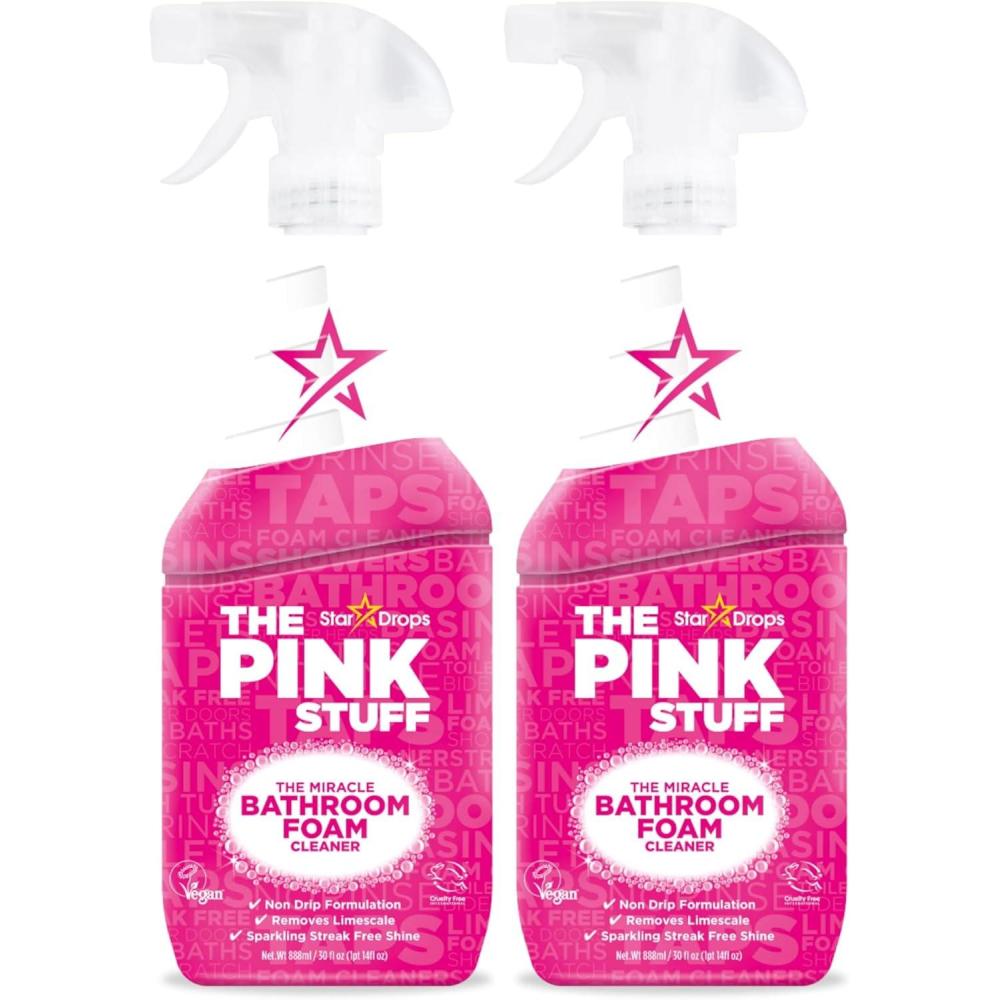 image:imageStardrops  The Pink Stuff  Miracle Bathroom Foam Cleaner 750ml  Baths Tiles Soap Scum Limescale Streak Free30 Fl Oz Pack of 2