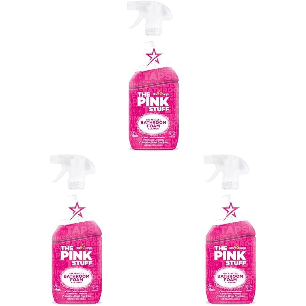 image:imageStardrops  The Pink Stuff  Miracle Bathroom Foam Cleaner 750ml  Baths Tiles Soap Scum Limescale Streak Free30 Fl Oz Pack of 3