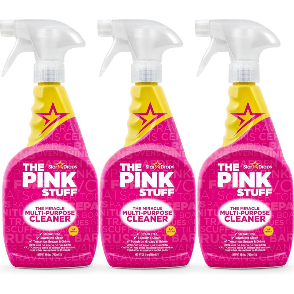 image:imageStardrops The Pink Stuff The Miracle MultiPurpose Cleaning Spray 750ml 3Pack Bundle 3 MultiPurpose Spray2537 Fl Oz Pack of 3