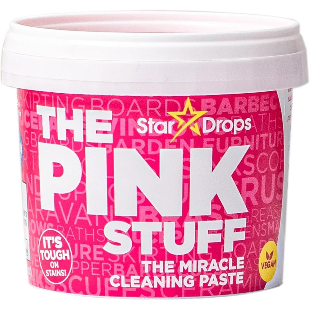 image:imageStardrops  The Pink Stuff Miracle Cleaning Paste amp SQeeZY Scrubber Sponge Bundle  AllPurpose NonScratch Cleaner for Kitchens Bathrooms Walls Floors Pots Grout and More1763 Ounce Pack of 1