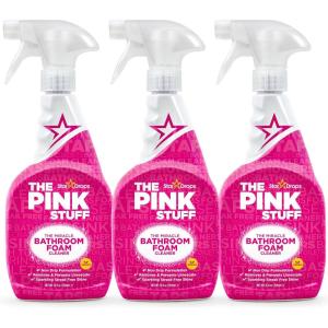 Stardrops – The Pink Stuff – Miracle Bathroom Foam Cleaner 750ml – Baths, Tiles, Soap Scum, Limescale, Streak Free(25.37 Fl Oz (Pack of 3))