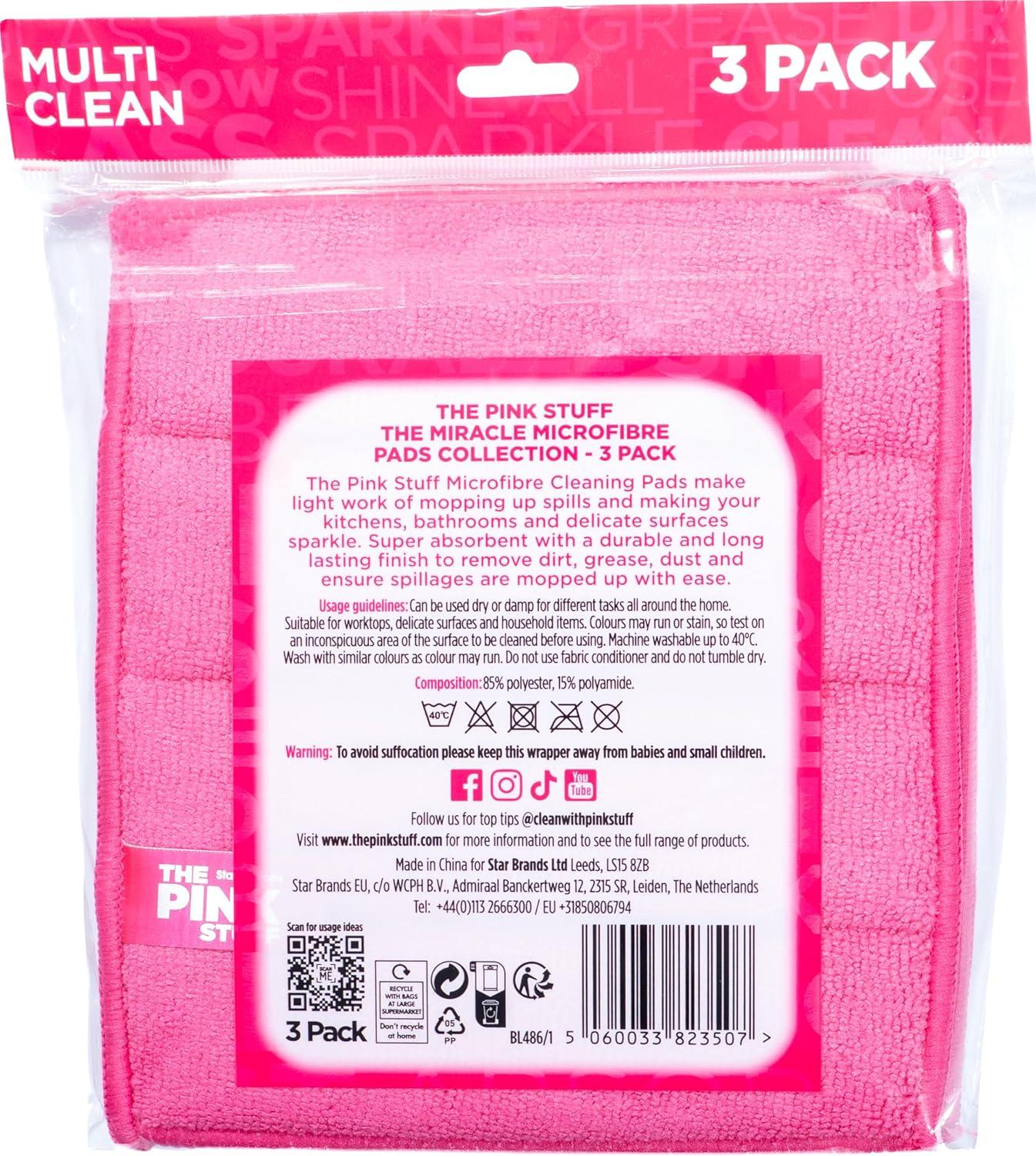 image:imageStardrops The Pink Stuff Miracle Microfibre Pad Collection 3 Pack3 Pack