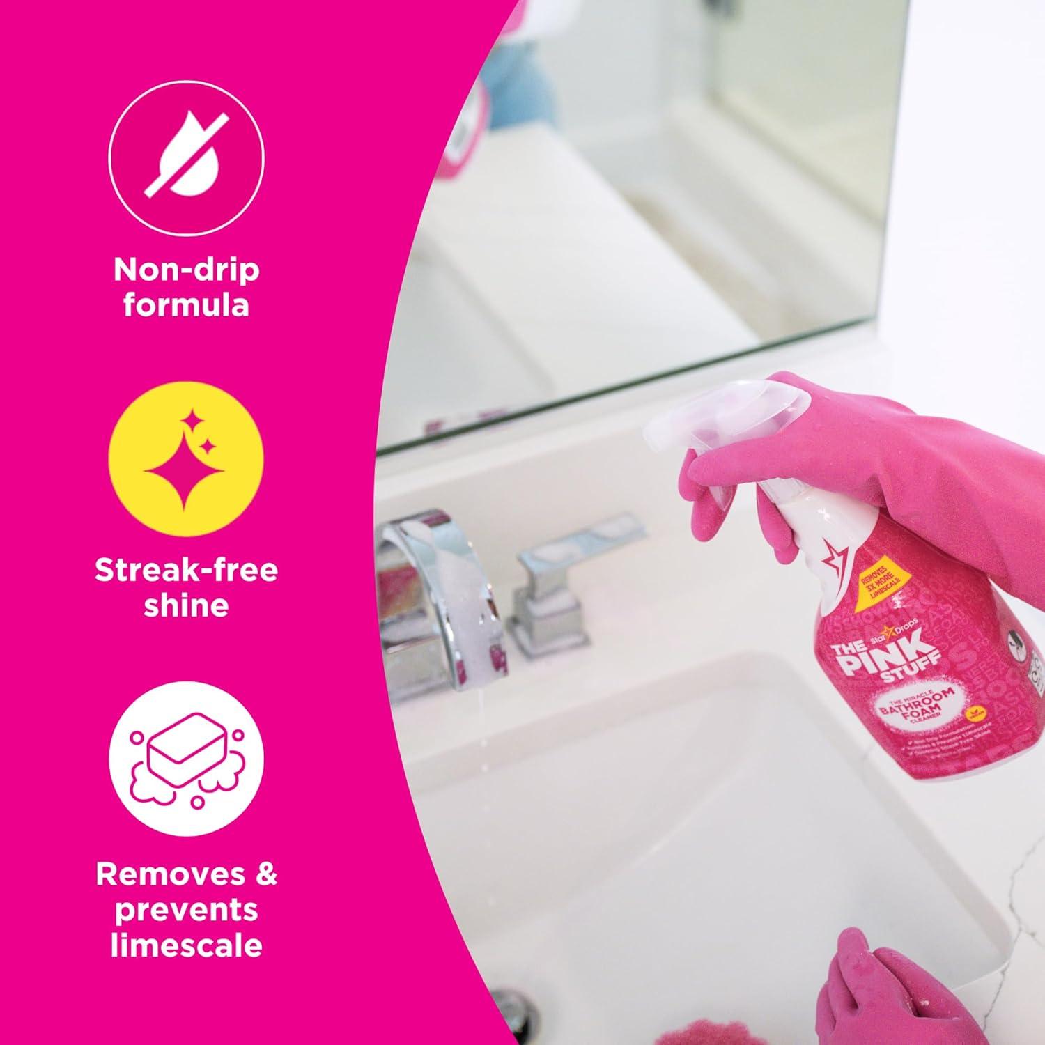 image:imageStardrops The Pink Stuff The Miracle Bathroom Foam Spray 2536 Fl Oz 10Pack Full Case