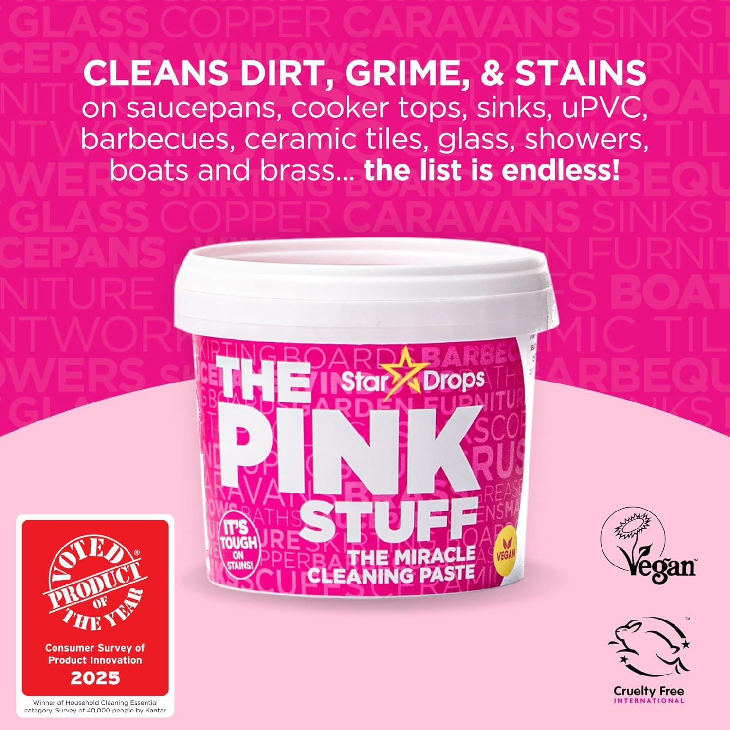image:imageStardrops The Pink Stuff The Miracle Cleaning Paste MultiPurpose Spray And Bathroom Foam 3Pack Bundle