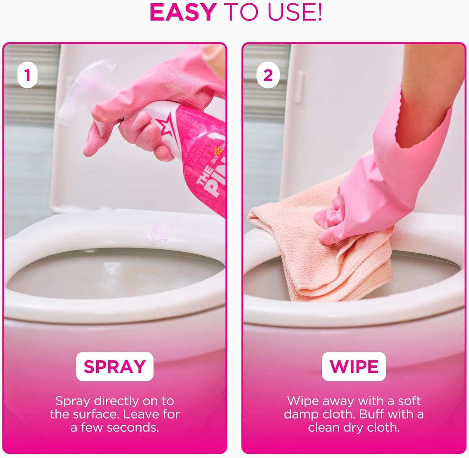 image:imageStardrops The Pink Stuff The Miracle Cleaning Paste MultiPurpose Spray And Bathroom Foam 3Pack Bundle