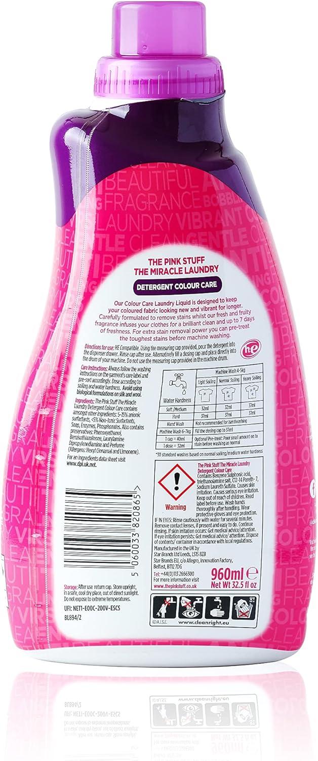 image:imageStardrops The Pink Stuff The Miracle Laundry Detergent Color Care Liquid 32oz Pack of 2