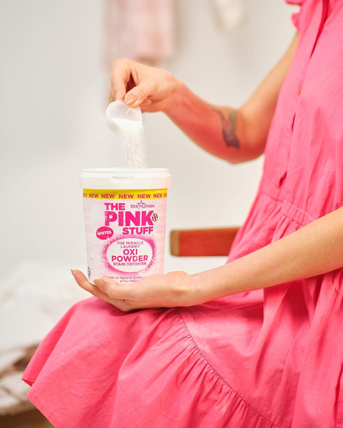 image:imageStardrops The Pink Stuff The Miracle Laundry Oxi Powder Stain Remover For Whites Bundle 2 Whites Powder 440 Pound Pack of 2 PS2LW3527 Ounce Pack of 2