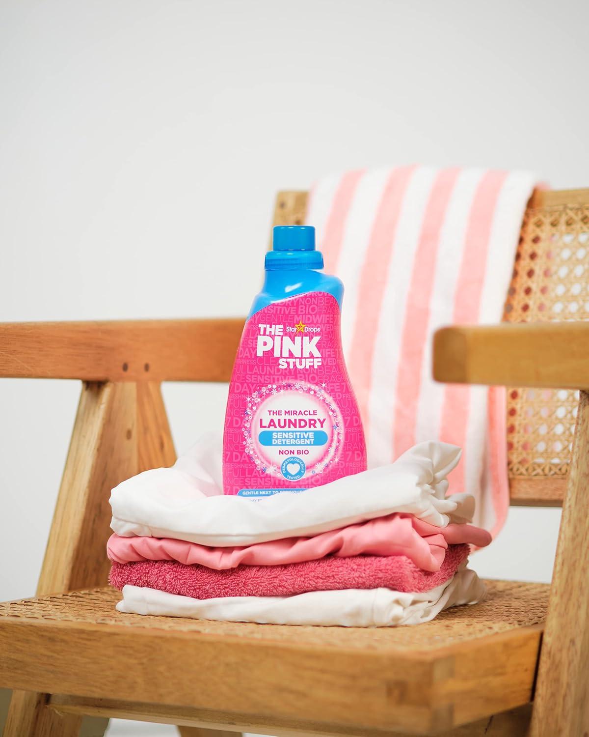 image:imageStardrops The Pink Stuff The Miracle Laundry Sensitive Non Bio Liquid 32oz Pack of 2Rhubarb