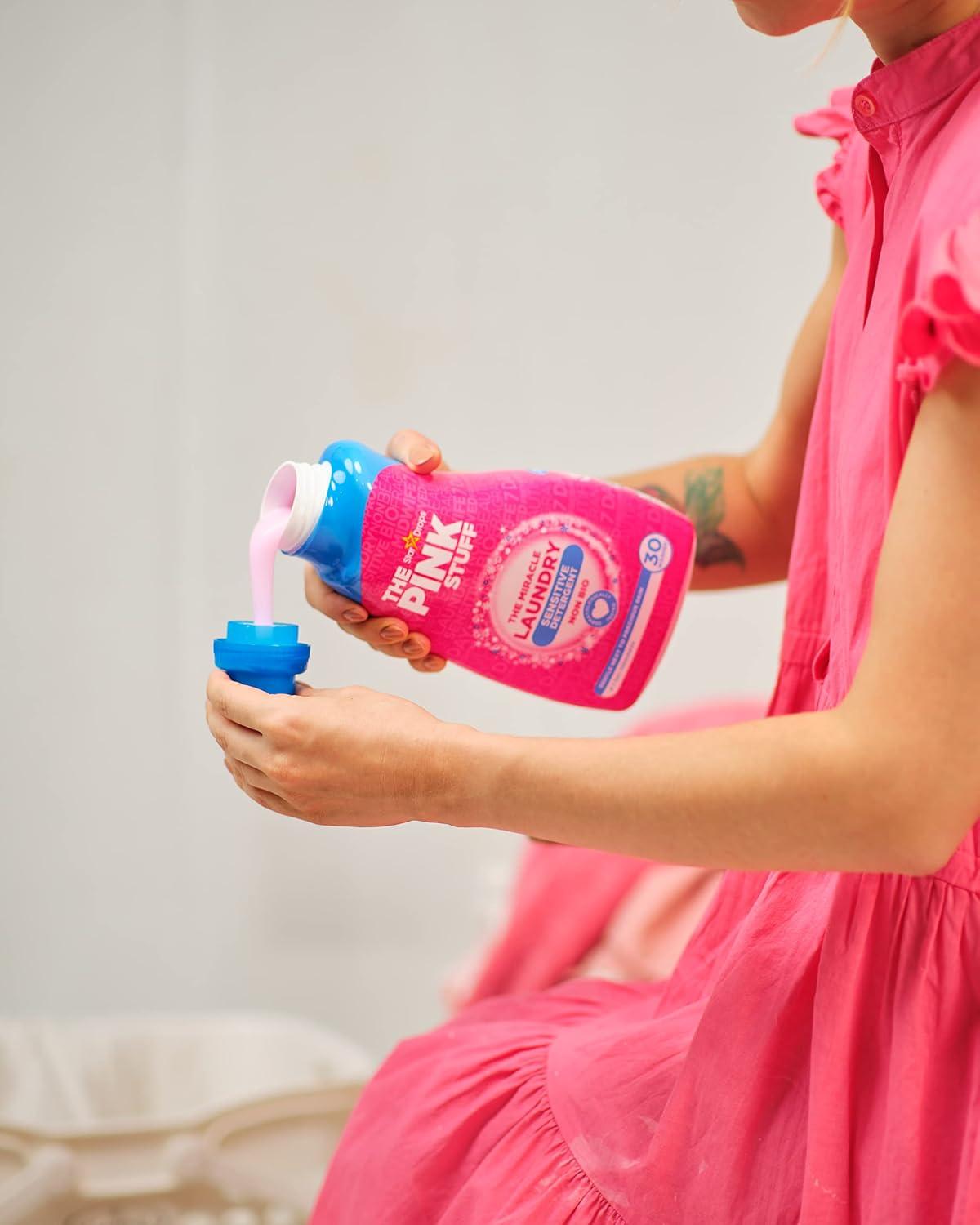 image:imageStardrops The Pink Stuff The Miracle Laundry Sensitive Non Bio Liquid 32oz Pack of 2Rhubarb