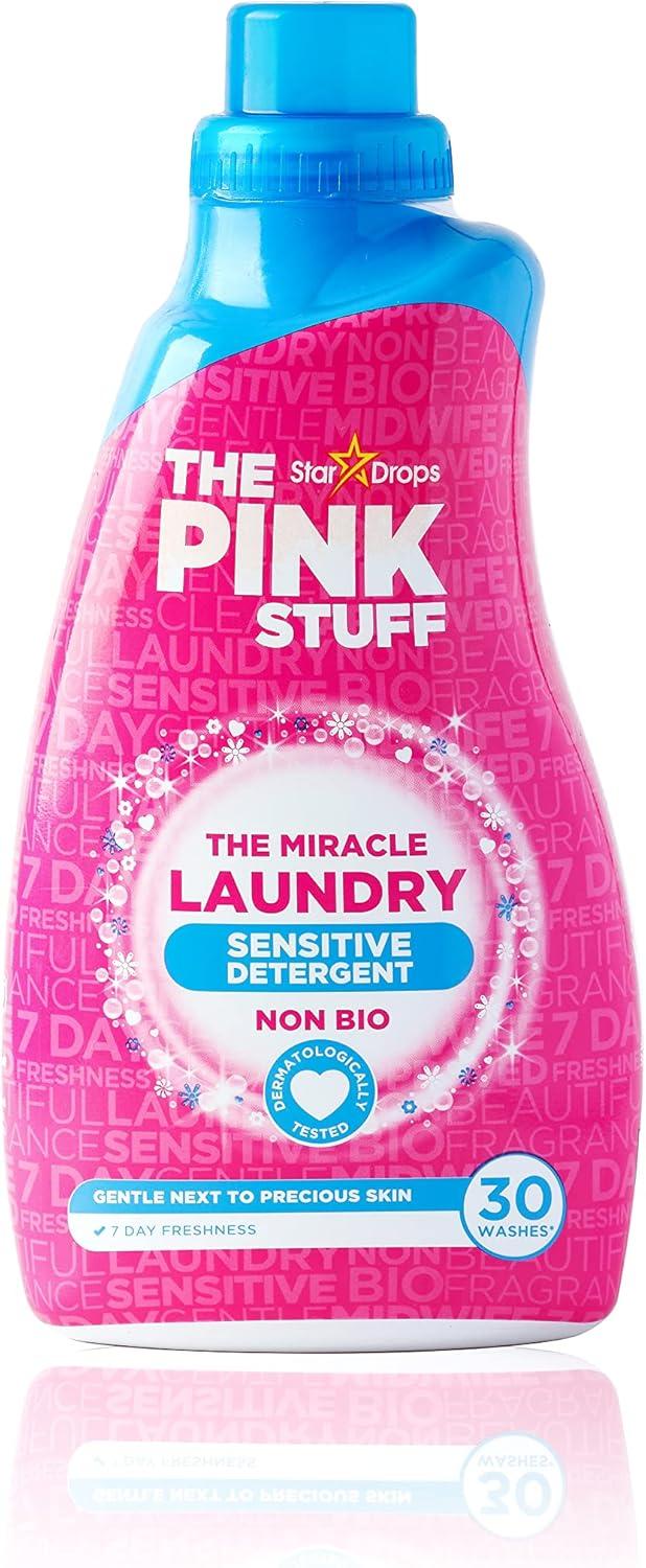 image:imageStardrops The Pink Stuff The Miracle Laundry Sensitive Non Bio Liquid 32oz Pack of 2Rhubarb