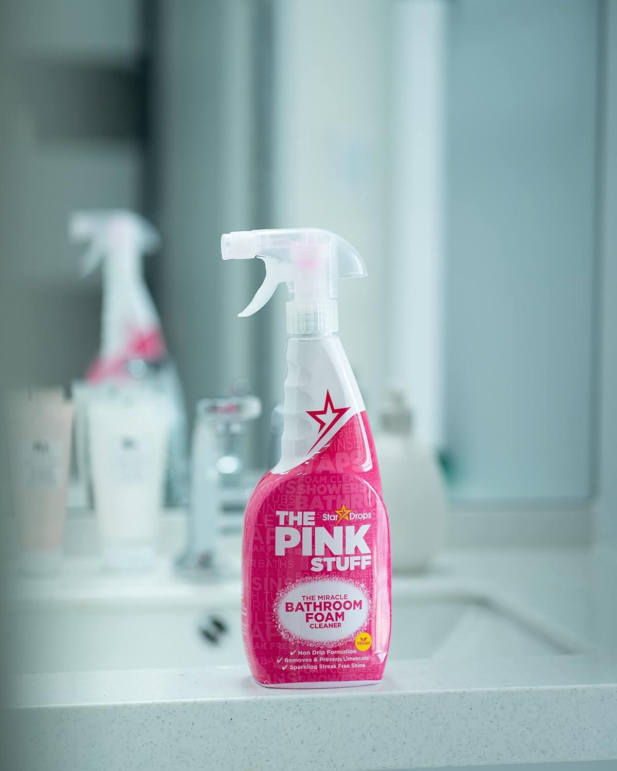 image:imageStardrops The Pink Stuff Bathroom Foam Cleaner and Cream Cleaner Bundle 1 Bathroom Foam Spray 1 Cream Cleaner
