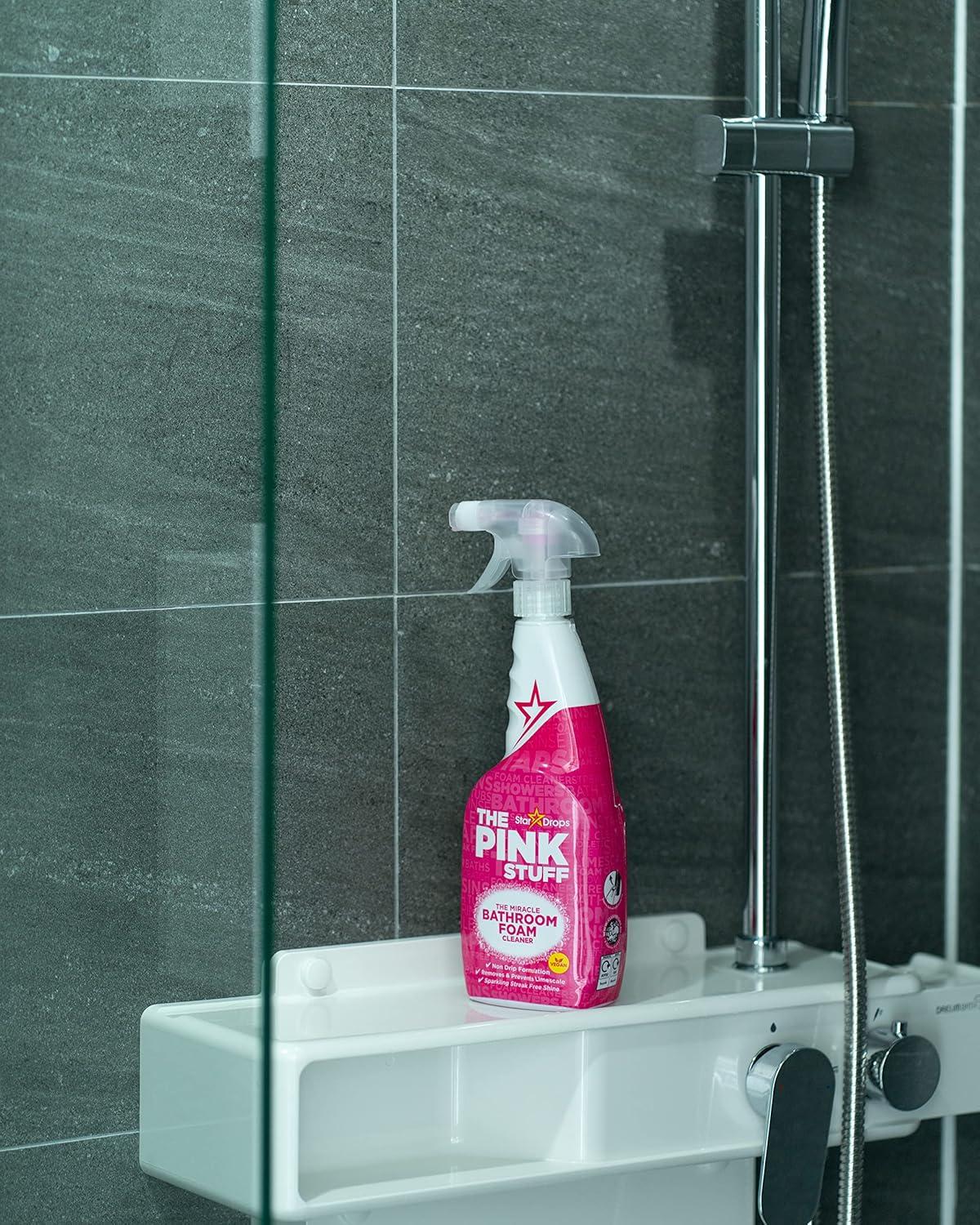 image:imageStardrops The Pink Stuff Bathroom Foam Cleaner and Cream Cleaner Bundle 1 Bathroom Foam Spray 1 Cream Cleaner
