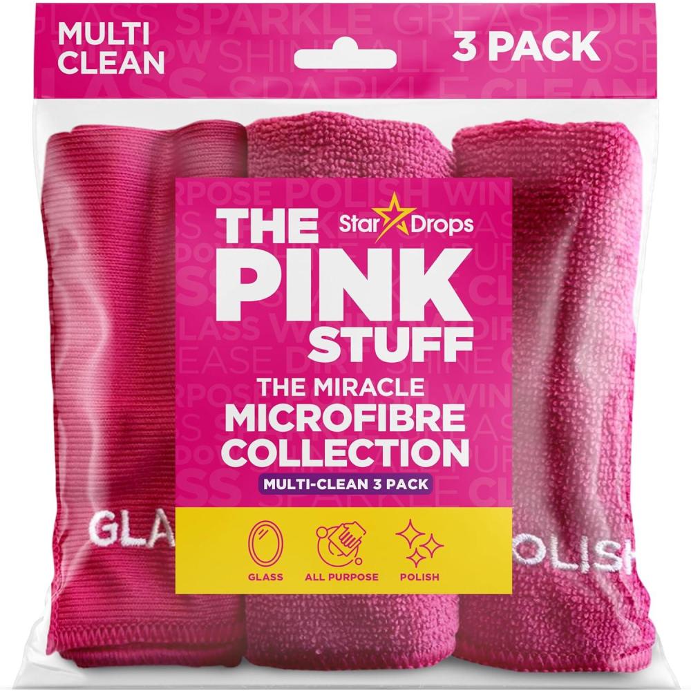 image:imageStardrops The Pink Stuff Miracle Microfibre Cloth Collection 3 Pack3 Pack
