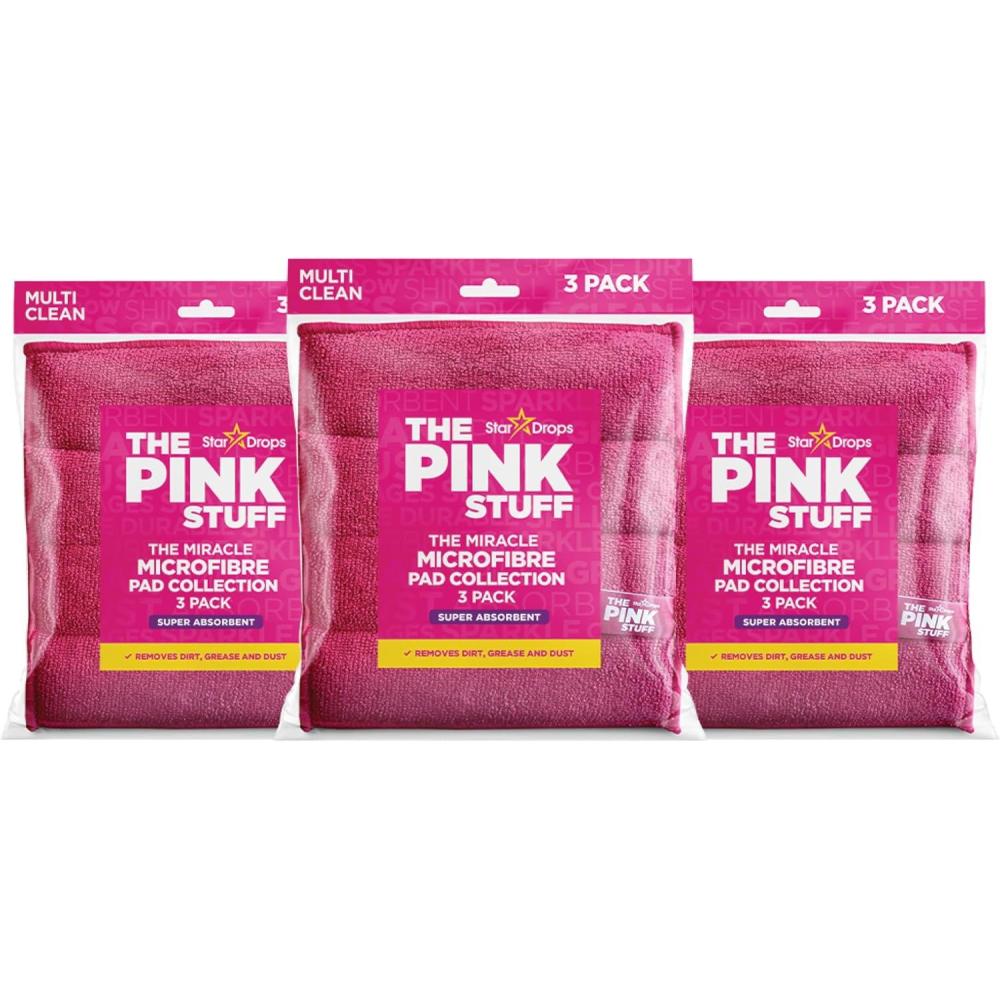 image:imageStardrops The Pink Stuff Miracle Microfibre Pad Collection 3 Pack9 Pack