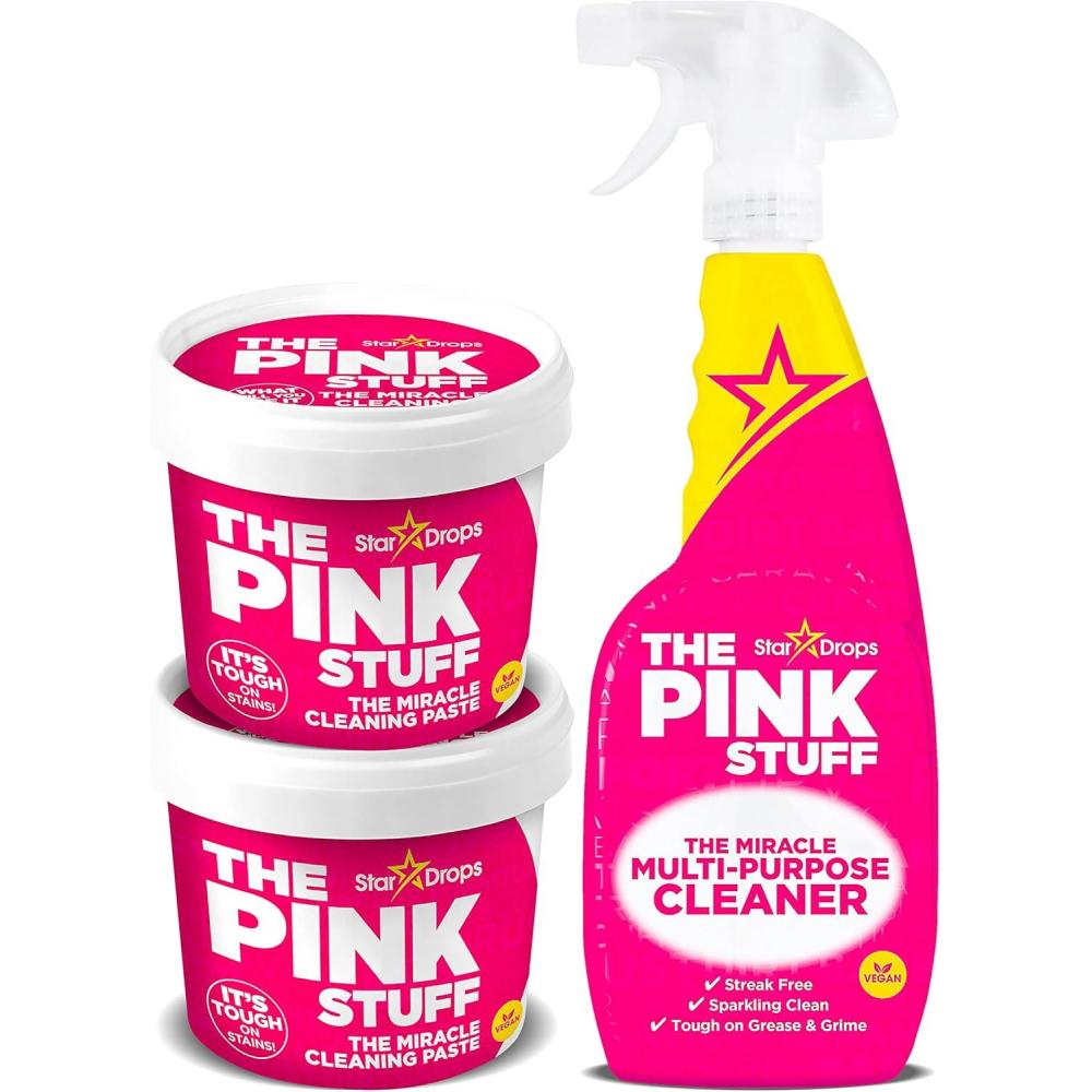 image:imageStardrops  The Pink Stuff  The Miracle Cleaning Paste and MultiPurpose Spray Bundle 2 Cleaning Paste 1 MultiPurpose Spray