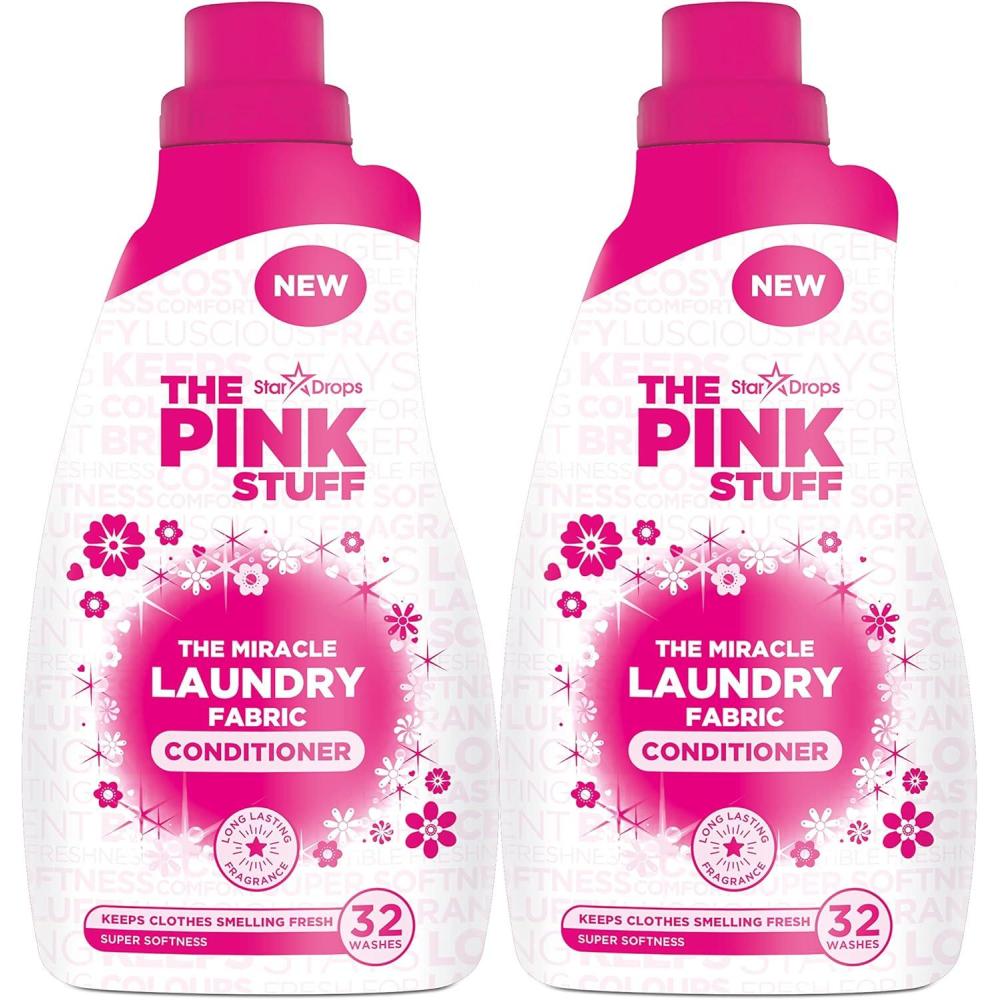 image:imageStardrops The Pink Stuff The Miracle Laundry Liquid Fabric Conditioner 32oz Pack of 2 20 pounds 82379 Rhubarb