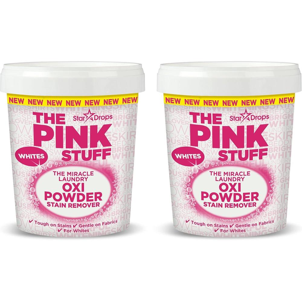 image:imageStardrops  The Pink Stuff  The Miracle Laundry Oxi Powder Stain Remover For Whites Bundle 2 Whites Powder 440 Pound Pack of 2 PS2LW3527 Ounce Pack of 2