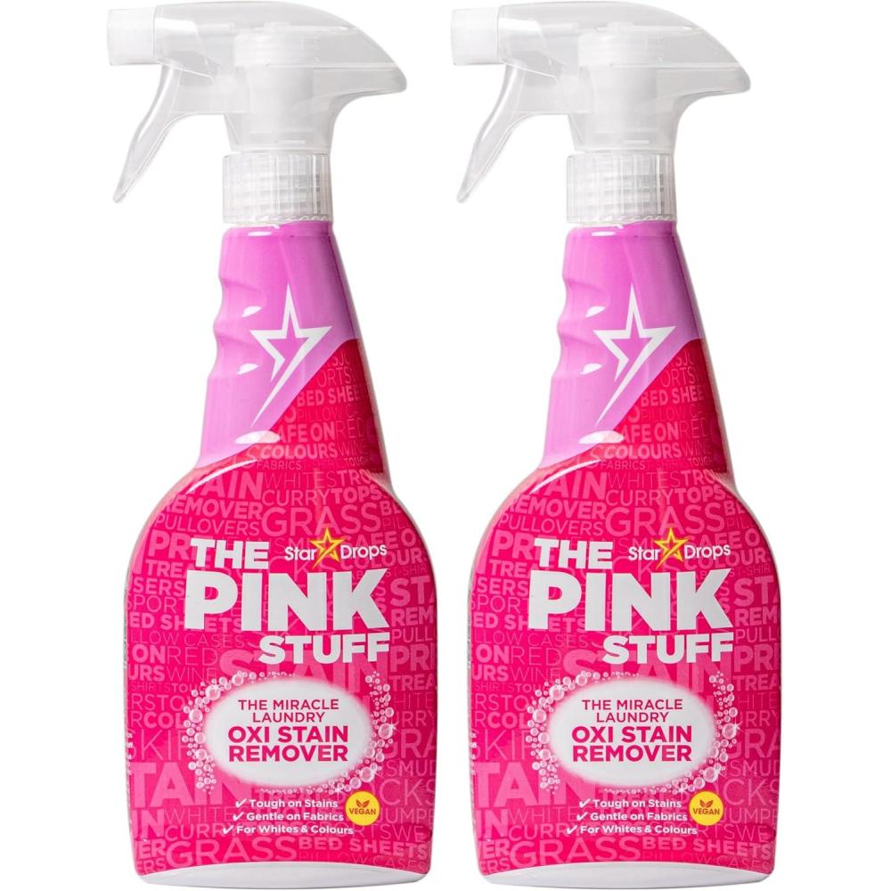 image:imageStardrops  The Pink Stuff  The Miracle Laundry Oxi Stain Remover Spray 2Pack Bundle 2 Laundry Stain Remover34 Fl Oz Pack of 1
