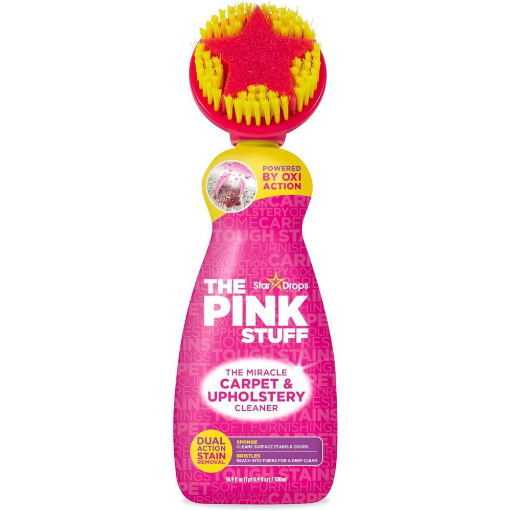 image:imageThe Pink Stuff Carpet amp Upholstery Stain Remover Oxi Cleaner with Scrubber 169 fl oz