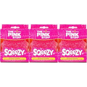 Stardrops – The Pink Stuff – SQeeZY Miracle Scrubber Sponge, Scratch Free Solution for Ultimate Home Cleaning – Perfect for Kitchens, Bathrooms, and Outdoor Use, 3-Pack