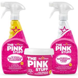 Stardrops – The Pink Stuff – The Miracle Cleaning Paste, Multi-Purpose Spray, And Bathroom Foam 3-Pack Bundle