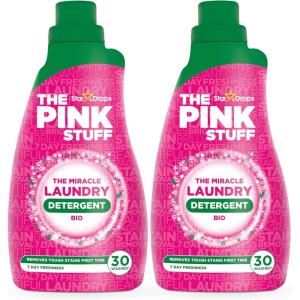Stardrops – The Pink Stuff – The Miracle Laundry Detergent Bio Liquid – 32oz Pack of 2