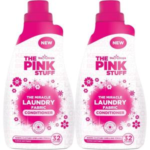 Stardrops – The Pink Stuff – The Miracle Laundry Liquid Fabric Conditioner – 32oz Pack of 2, 2.0 pounds (82379), Rhubarb