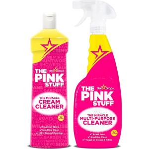 Stardrops The Pink Stuff Multi-Purpose Spray & Cream Cleaner Bundle – Tough on Stains, Gentle on Surfaces, All-Purpose Cleaning Solution (2-Pack)