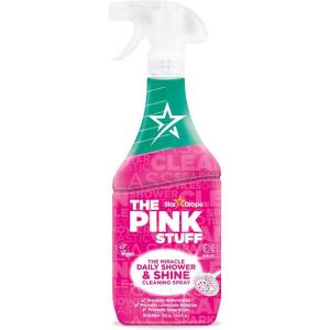The Pink Stuff Miracle Daily Shower & Shine Spray – 30oz Bathroom Cleaner for Glass, Tile, Mirrors & Chrome – Prevents Soap Scum & Watermarks – No Rinse Spray & Leave Formula(30 Fl Oz (Pack of 1))