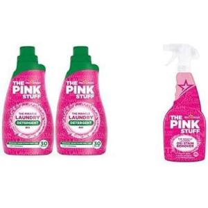 Bundle of Stardrops – The Pink Stuff – The Miracle Laundry Detergent Bio Liquid – 32oz Pack of 2 + Stardrops – The Pink Stuff – The Miracle Laundry Oxi Stain Remover Spray 500ml