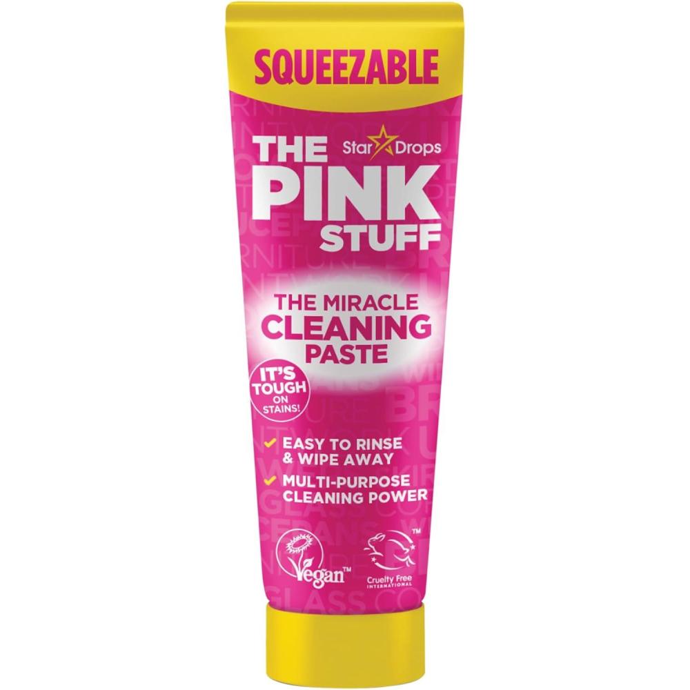 image:imageThe Pink Stuff Squeezable Cleaning Paste 300g with SQeeZY Scrubber Sponge  Powerful Multi Purpose Surface Cleaner for Kitchen Bathroom Cookware Tiles Showers and MoreSqueezable Cleaning Paste