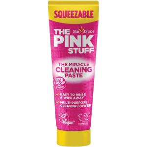 The Pink Stuff Squeezable Cleaning Paste 300g with SQeeZY Scrubber Sponge | Powerful Multi Purpose Surface Cleaner for Kitchen, Bathroom, Cookware, Tiles, Showers, and More(Squeezable Cleaning Paste)