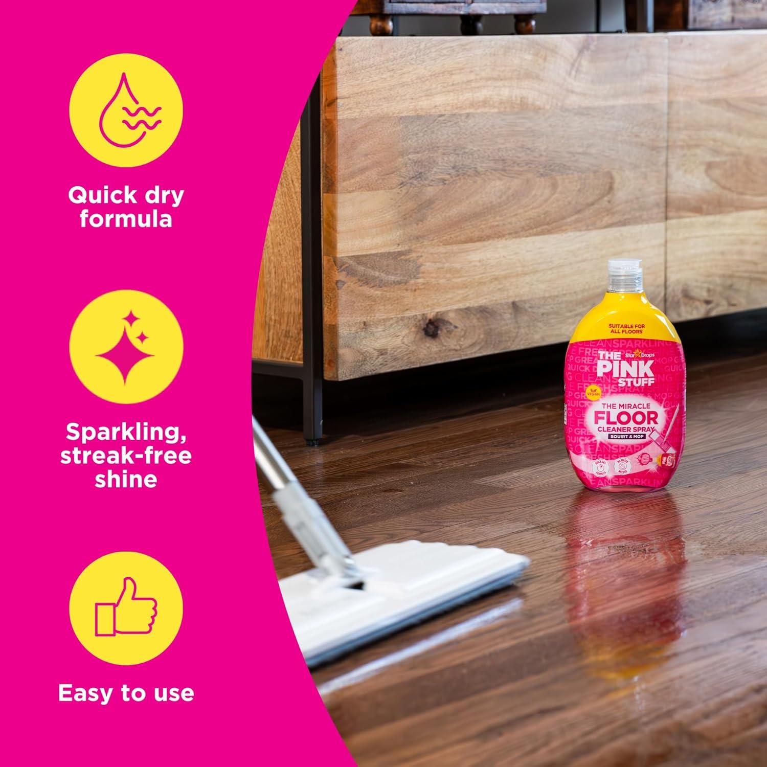 image:imageThe Pink Stuff Stardrops The Miracle Floor Cleaner Spray Squirt amp Mop Formula for Sparkling Clean Floors Fast DryingStreakFree FinishFresh Fragrance253 fl ozPack of 2