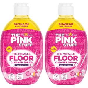 The Pink Stuff Stardrops The Miracle Floor Cleaner Spray – Squirt & Mop Formula for Sparkling Clean Floors – Fast Drying,Streak-Free Finish,Fresh Fragrance,25.3 fl oz,(Pack of 2)